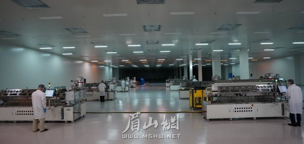 四川阿格瑞OLED新材料建設項目生產車間。