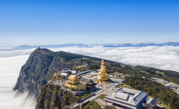 樂山旅游重要名片——峨眉山金頂云海。