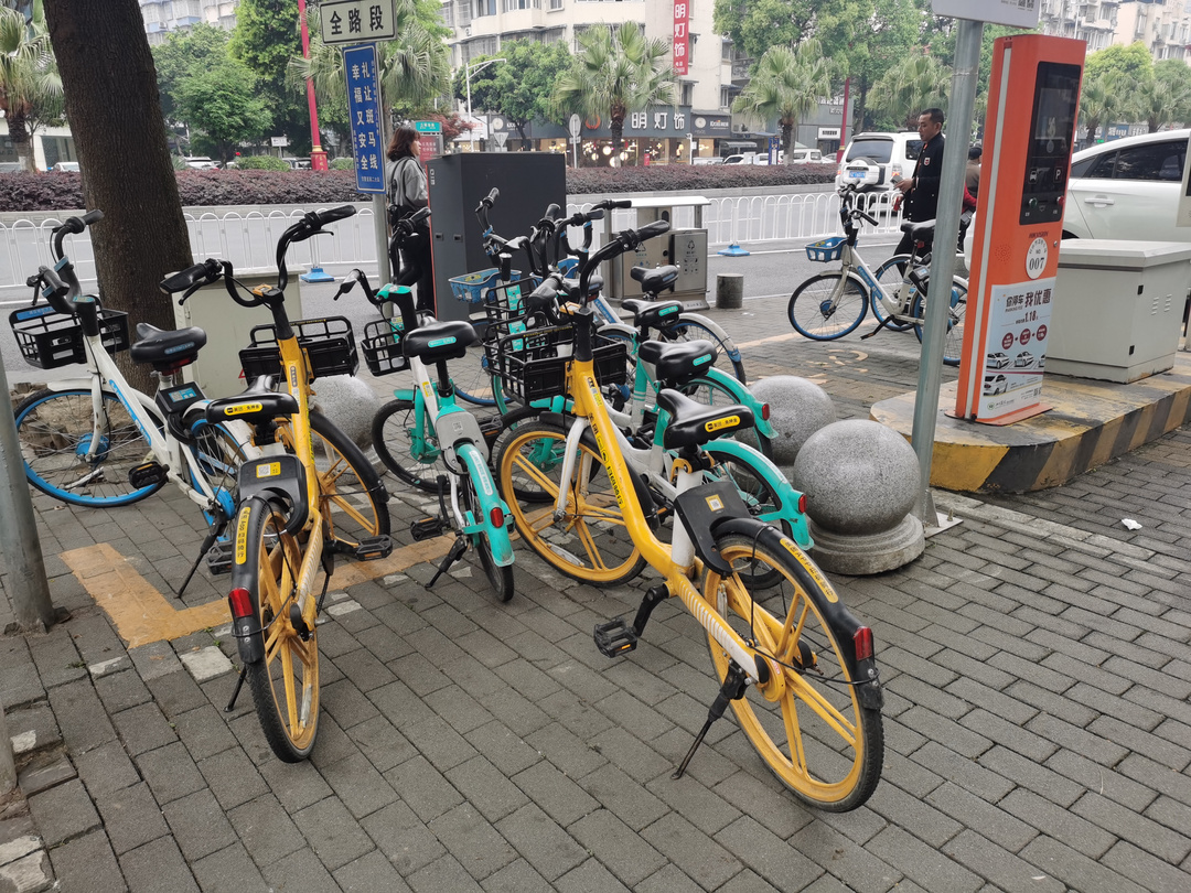 金鑫東街二段，共享單車未停放在規定區域。.jpg