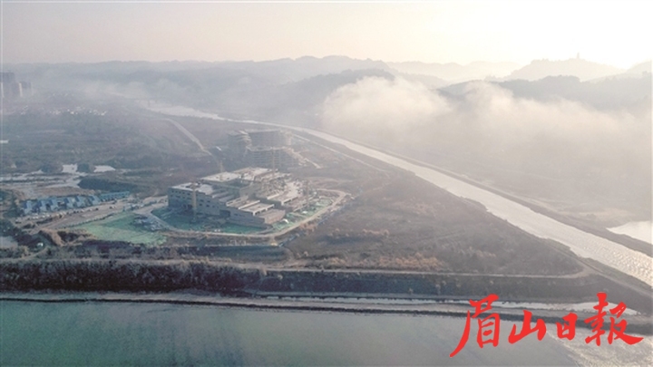 航拍江口沉銀博物館。